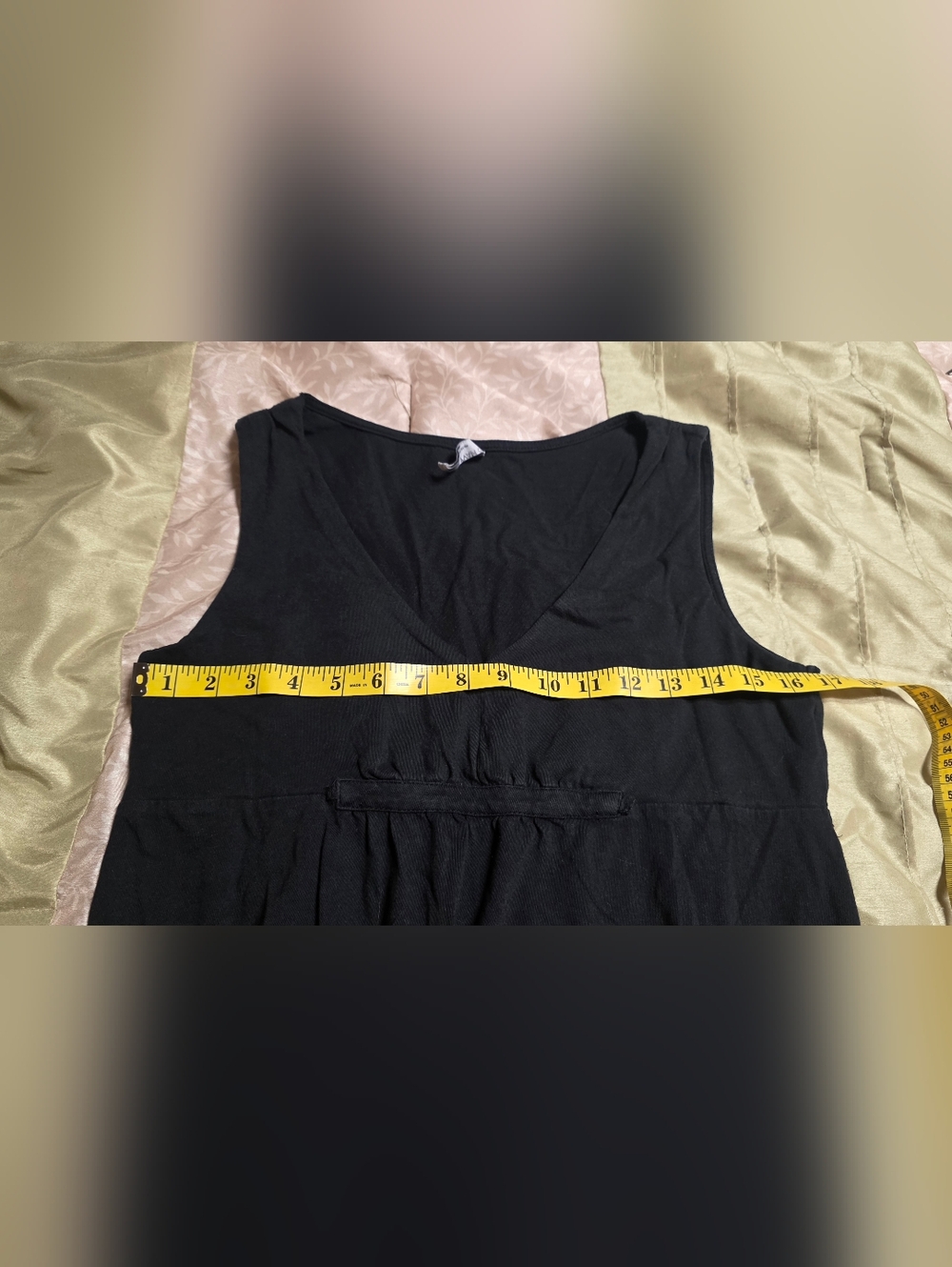 Old Navy Black Sleeveless V-Neck Dress Size Medium Flowy A-Line Casual Classic - Picture 4 of 8